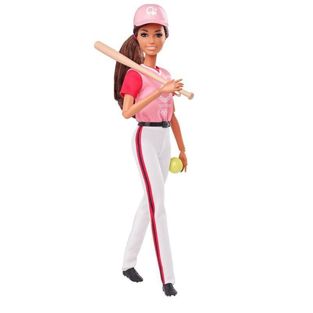New in Box-Barbie Olympic Games Tokyo 2020 Softball Doll with Softball Uniform
